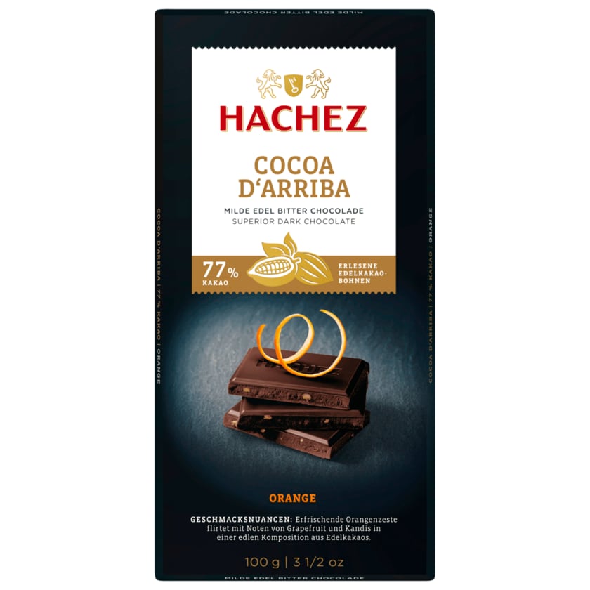 Hachez Schokolade Cocoa Arriba Orange 100g